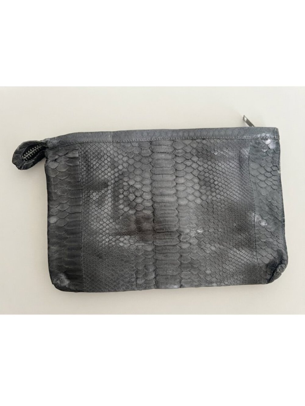 NMBR NINE Genuine Python Leather Soft Clutch – Blue | NEW & Authentic Luxury